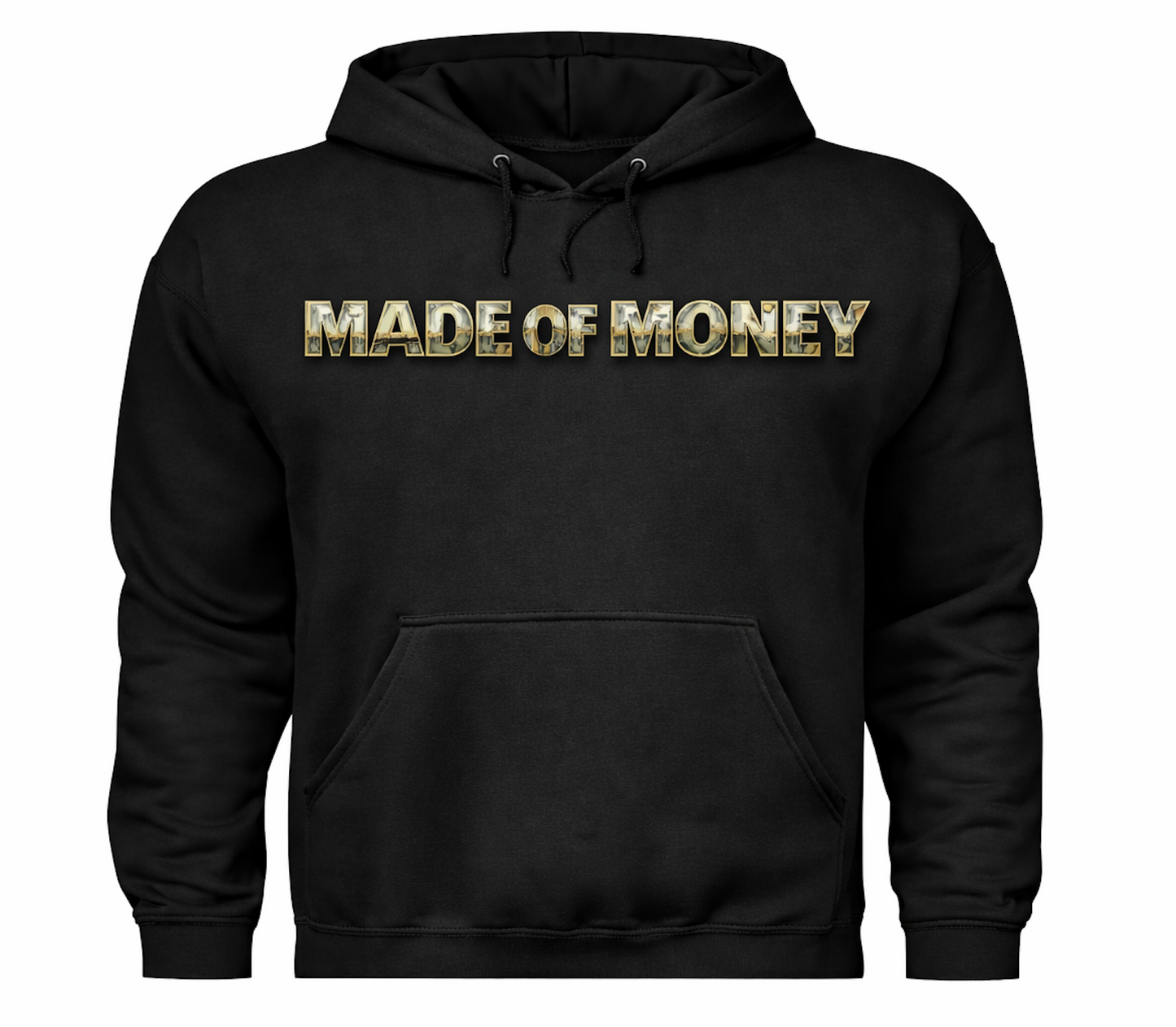 MADE OF MONEY HOODIE - Black & Yellow Letters